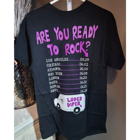 Löded Diper World Tour T Shirt - Diary of a Wimpy Kid Black Purple Size M Unisex - Picture 2 of 3